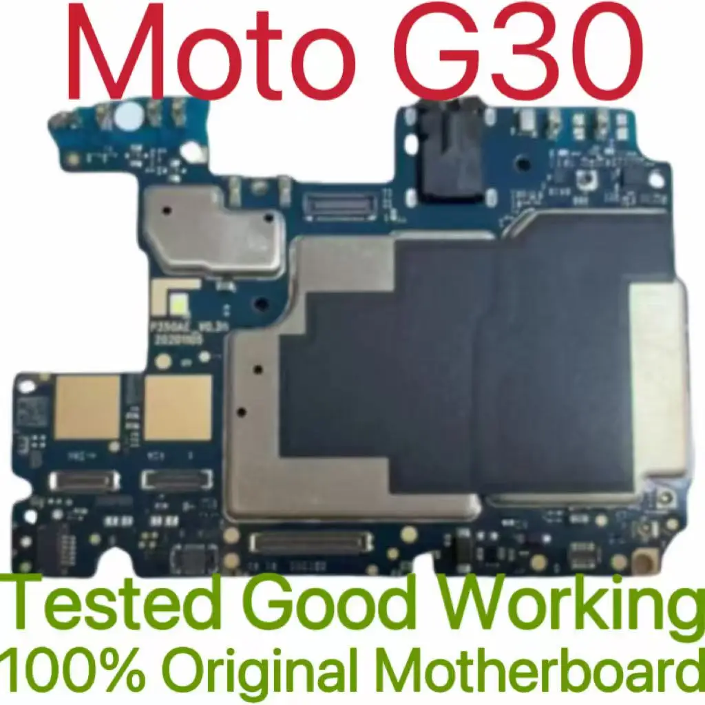 Placa base original desbloqueada para Moto G30, placa base desbloqueada con circuitos de chips y cable flexible