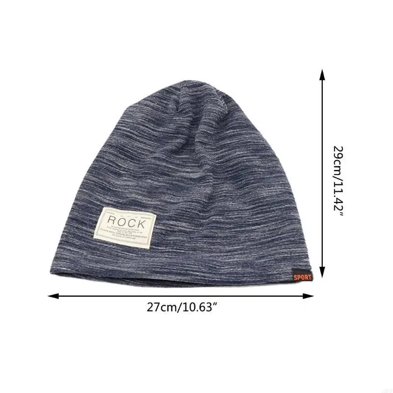 더블 레이어 플러스 플리스 코튼 모자 비니 남성 라이닝 니트 따뜻한 두꺼운 모자