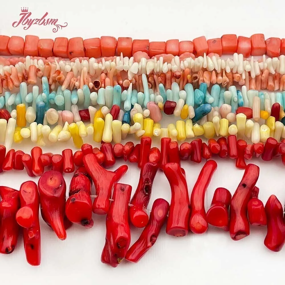 Natural Coral Stone Beads Spacer Loose For Jewelry Making Strand 15Inch  DIY Necklace Bracelets Earring image 3