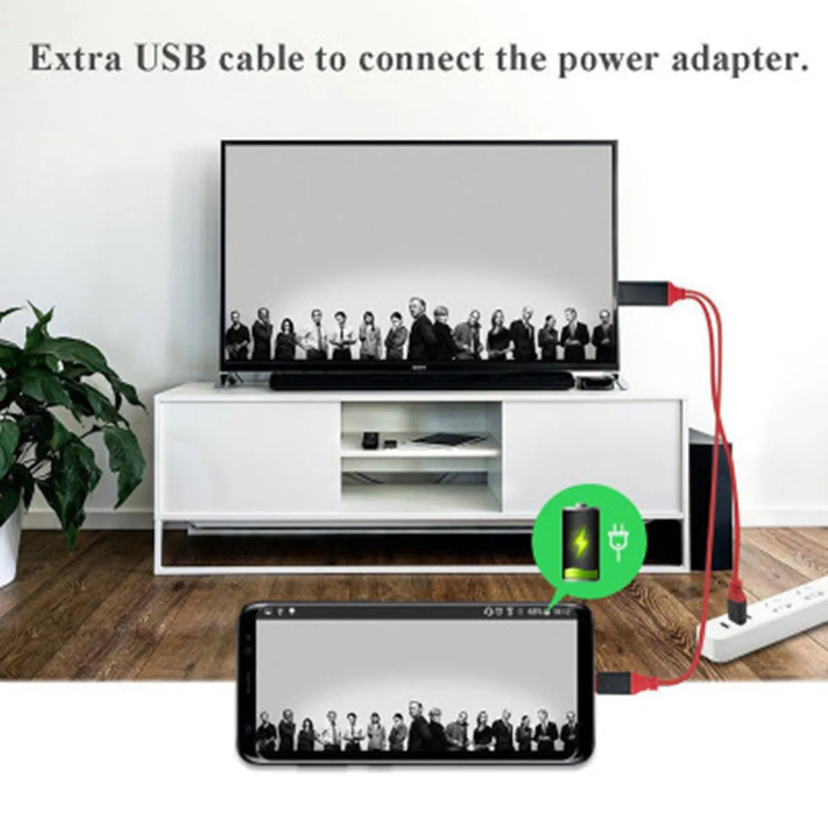 2M Hd Type-C Adapter Cable 2 in 1 Charging and 4kx2k Video Output Compatible with Galaxy Note 8 S8 Ultra