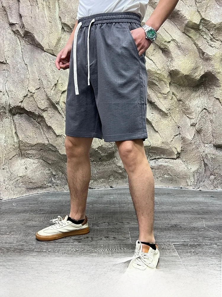 

Cotton Blend Men's Short Pants Breathable Comfortable Summer 2026 Fashionable Commuting Sporty Style