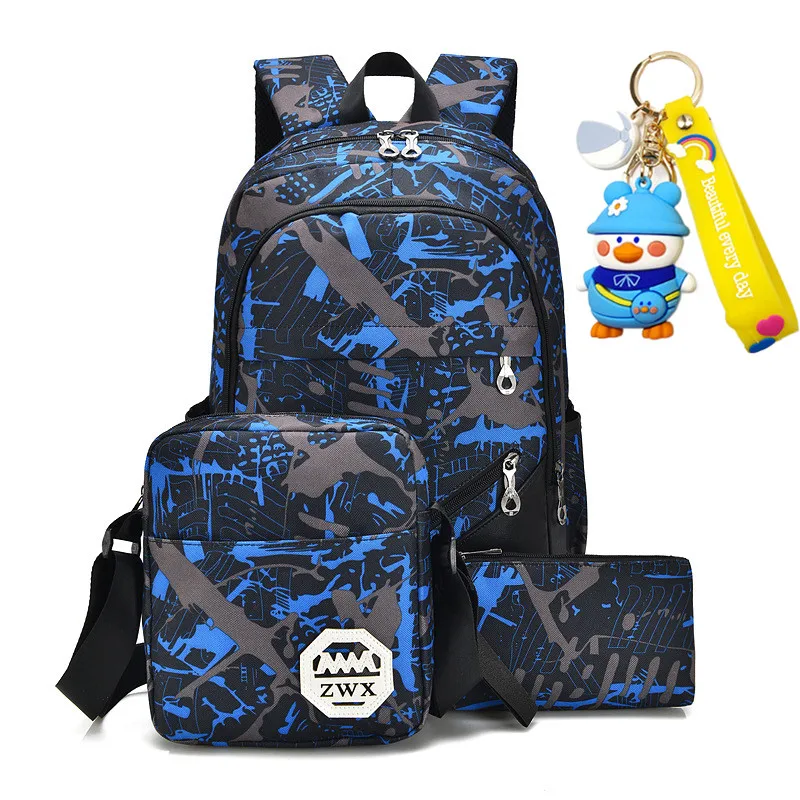 Waterproof travel laptop backpack children School Bags teenager Boys girls camouflage school Backpack set high School backpack