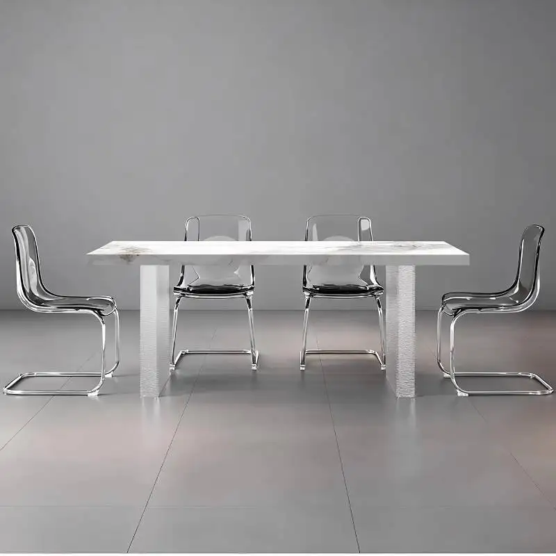 Minimalist Small Space Dining Table White Design Mid Century Dining Table Wood Conference Modern Mesa De Jantar Furniture Home