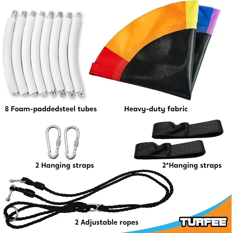 JOYFY 40インチ サウザーツリー スイング 耐荷重700ポンド 900D防水オックスフォード生地 プラットフォームスイングシート 調節可能なロープ付き