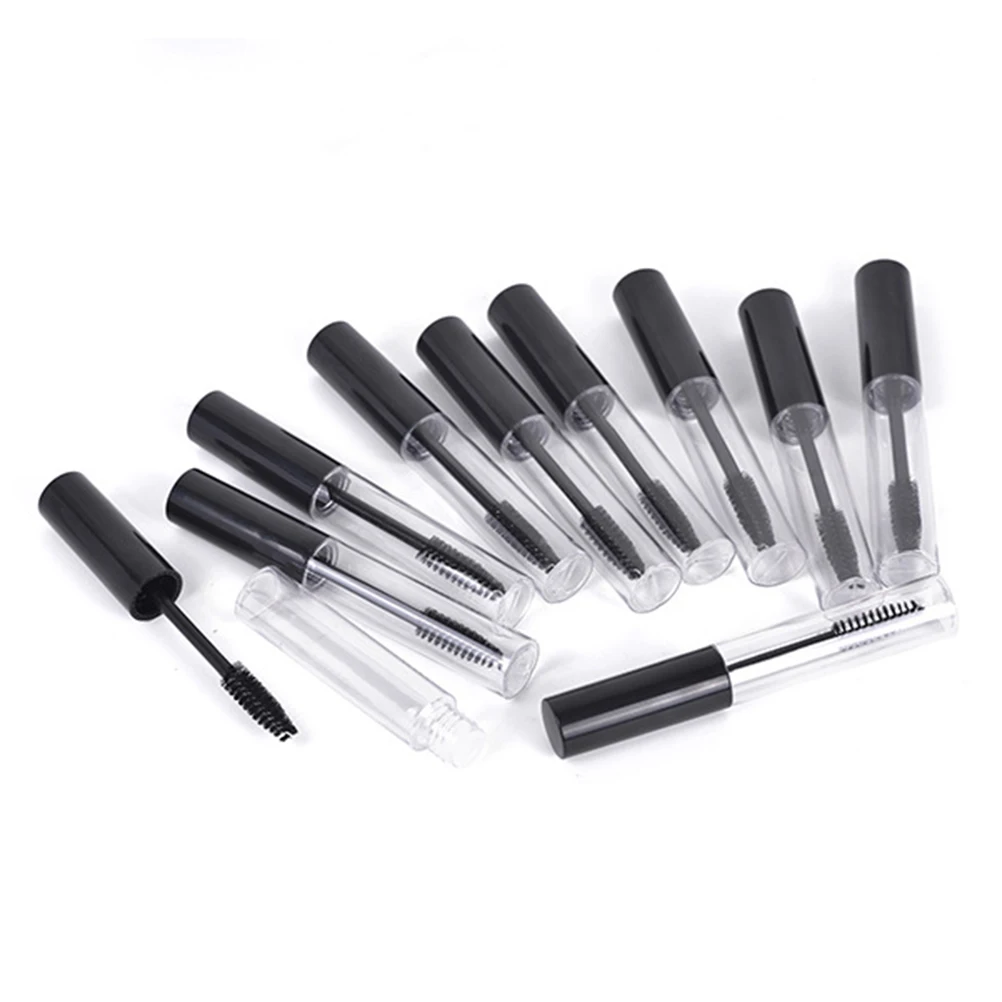 

6pcs Empty Tubes Bottle Mascara Mascara Tube Container Cream Travel Size Portable Container Clear Body DIY Storage Solution
