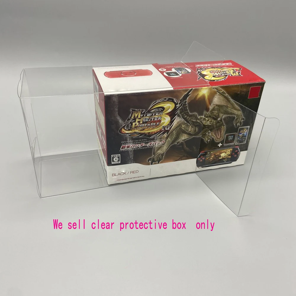 

100PCS PET plastic box For PSP3000 for Monster Hunter Limited Japan version Storage Box Transparent Display Collection Box