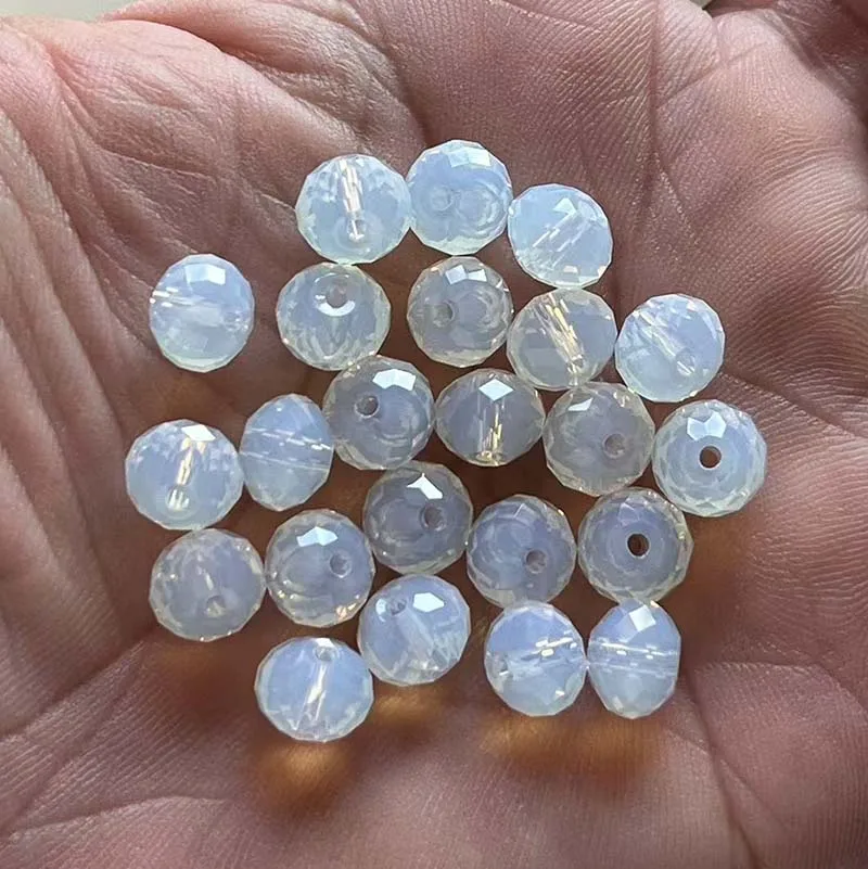 StreBelle 6 x 8 mm, 50 Stück, AAA, lose Spacer-Perlen aus Glas, facettierte Rondelle-Perlen für Mode-DIY-Schmuckherstellungszubehör – Detail 5