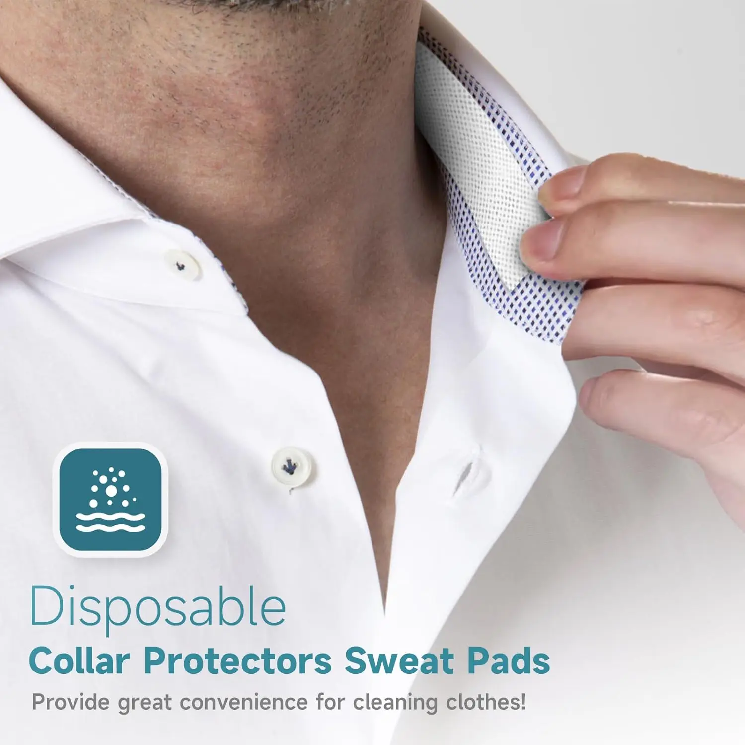 8/80M 모자 셔츠 칼라 더러운 때 방지 보호기 고정 스티커 자체 접착 일회용 테이프 압연 땀 흡수 테이프
