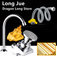 Brass G1/2'' Single Cold Foot Pedal Valve Copper Bathroom Basin Faucet Switch Control By Floor Hospital Hotel Pedal Water Faucet