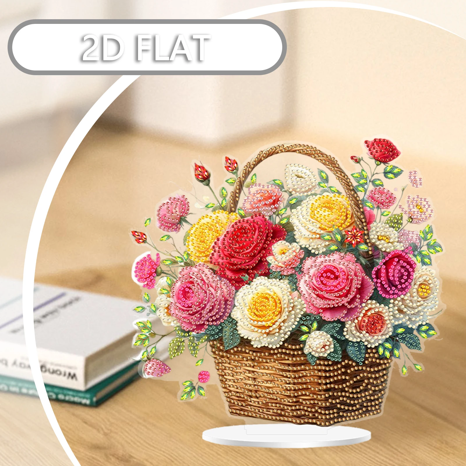 

Acrylic Special Shaped Colorful Pattern Diamond Painting Desktop Ornaments Kit Diamond Painting Desktop Decorations for Beginner