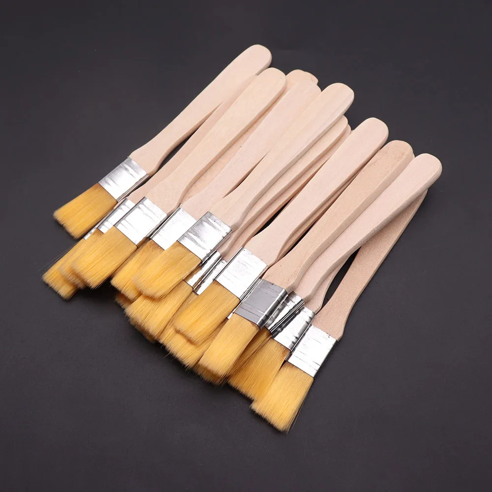 Nylon Brushes Short Wooden Handle Art Paint Brushes, Watercolor Brushes Wall Brushes Art Brushes, Cleaning Tools