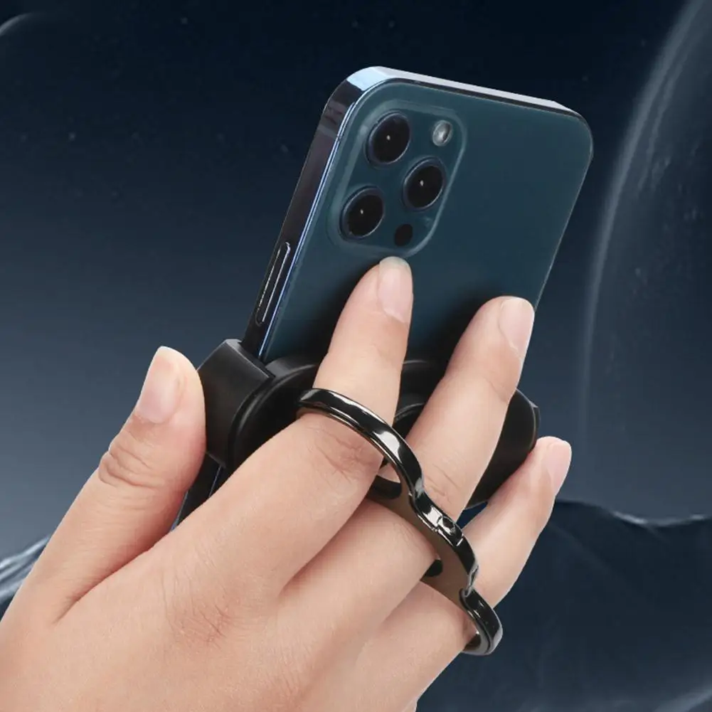 

Treble Finger Ring Phone Holder Magnetic Phone Ring Holder Stand 360° Rotatable Finger Ring Grip Anti-Drop Mobile Phone Bracket