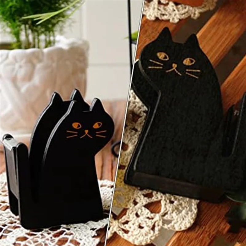 Soporte de cinta para gatos, cinta de embalaje, dispensador de cinta de embalaje, dispensador de cinta de pestañas postizas, dispensador de cinta divertido duradero, 2 uds.