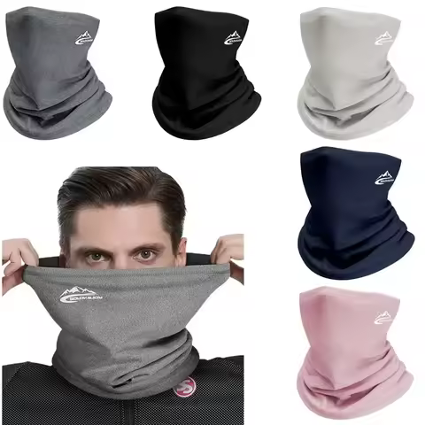 Men Women Winter Sports Bandana Running Dralon Thermal Neck Warmer Ski Hiking Cycling Riding Snowboard Scarf Windproof Headgear