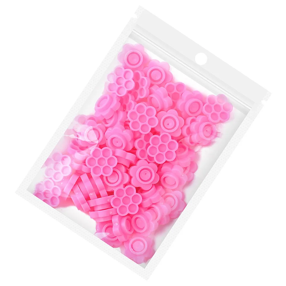 100개 일회용 글루 컵 속눈썹 연장 도구 안정적인 건조 방지 메이크업 용품 접착제 컵