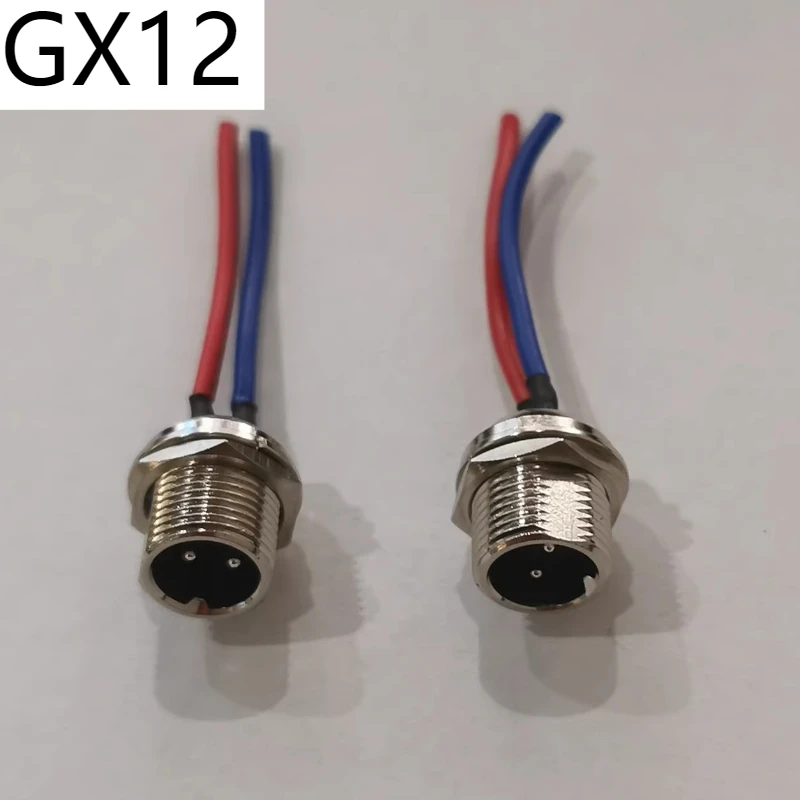 

Processing and welding aviation plug GX12 through-wall male connector with wire 2/3/4/5/6/7 core 12MM connector