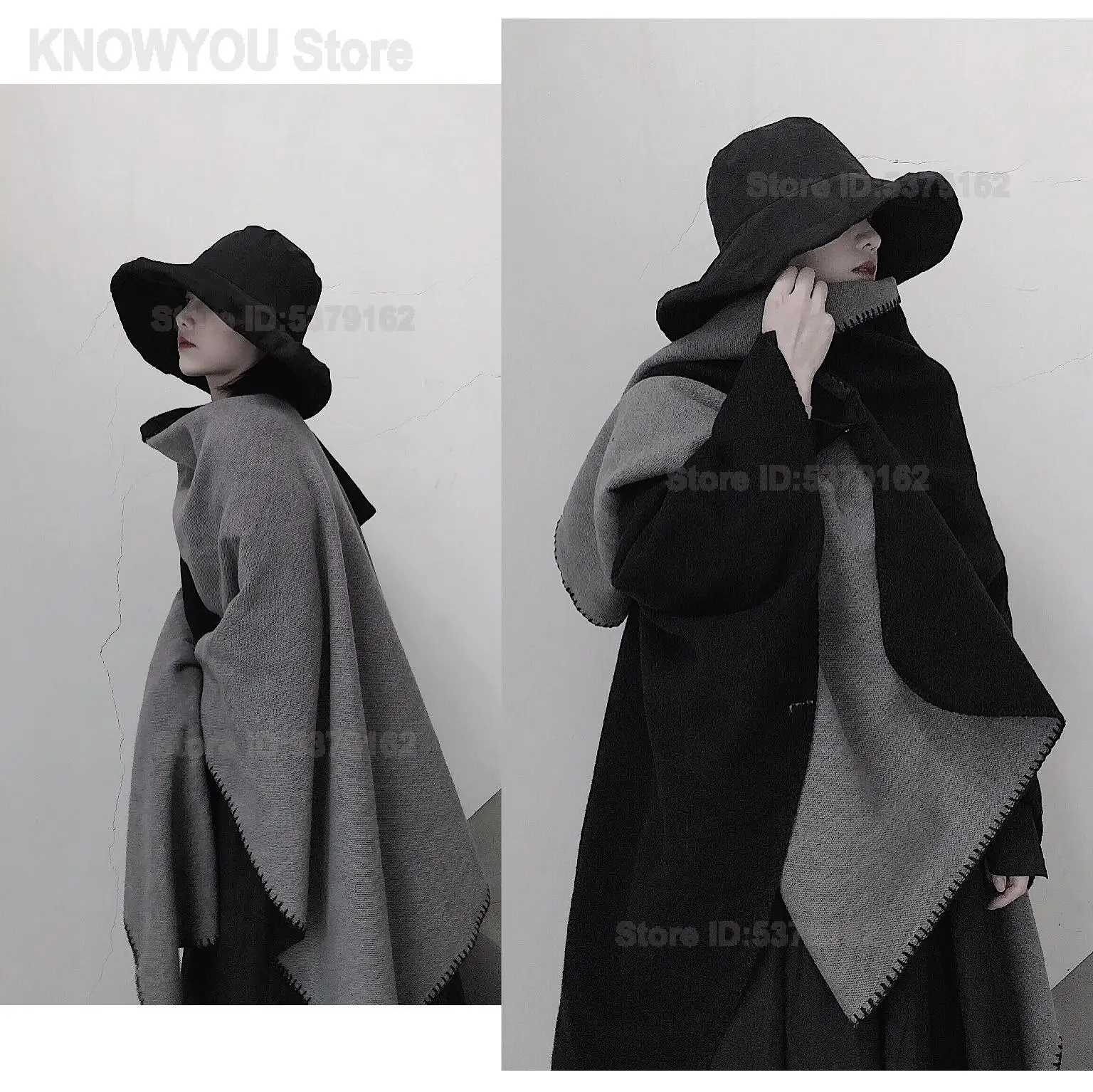 Ethnic Style Faux Cashmere Shawl Thick Warm Cape Cloak Women Yunnan Travel Large Scarf Winter Air Conditioning Blanket Wrap