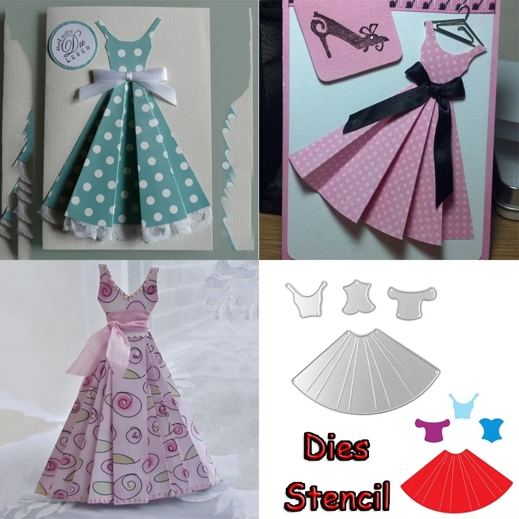 DIES SCRAPBOOKING Princess Dress build up Metal Cutting Dies Craft Easter Die Cut Embossing Stamps New 2017 Stencils Template