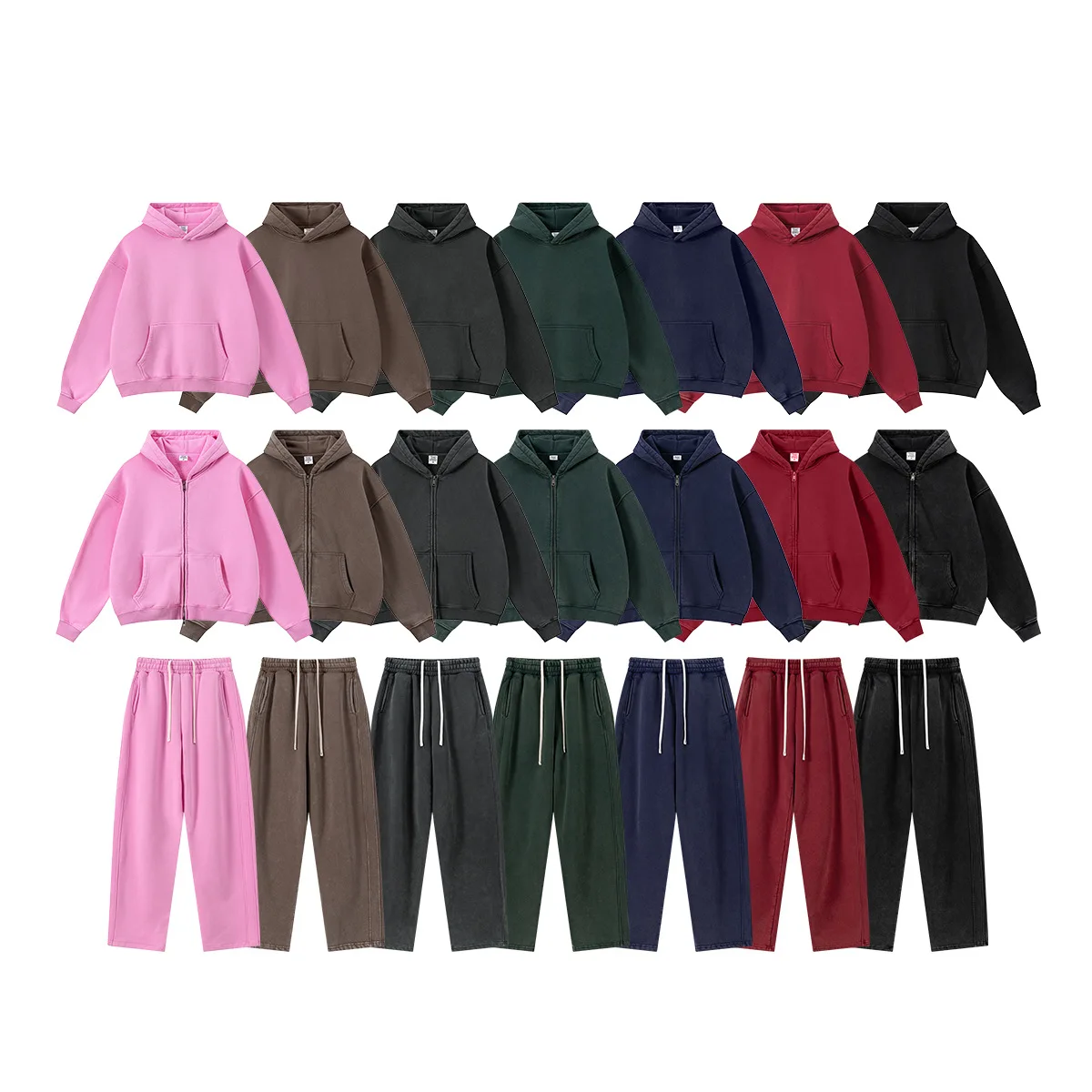 

Осенне-зимняя уличная одежда, винтажная толстовка на молнии с капюшоном и флисовой подкладкой, комплект брюк с изогнутым подолом для мужчин