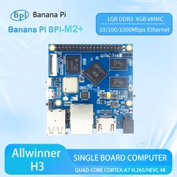 Banana Pi BPI-M2+ Allwinner H3 Quad-core 1.2GHz Cortex-A7 1GB DDR3 8GB eMMC With WiFi BT4.0 Support Android Linux Raspberry Pi