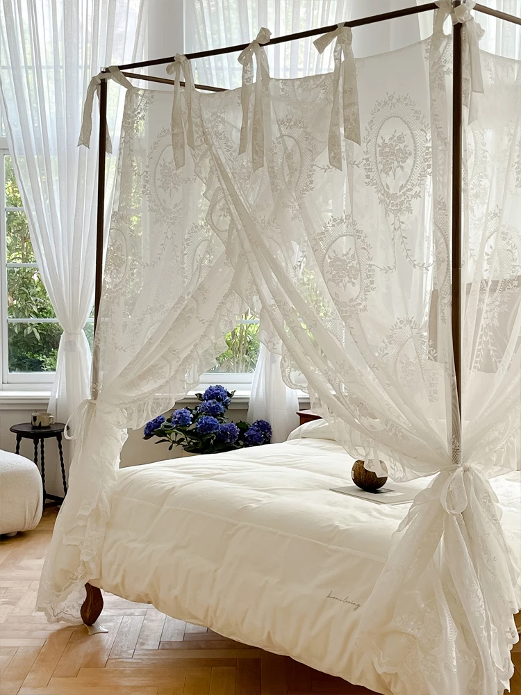 

Luxury Princess Style Mosquito Net 2025 New Home Use Three Door 18m Lightweight Stand Mosquito Curtain Floor Mounted Bracket