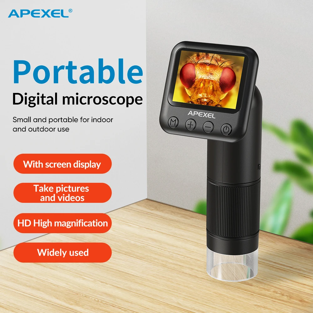 

APEXEL 400-800X Digital Microscope USB HD Video Microscope with Digital & Microbial Lens for Soldering Electronic PCB Inspection