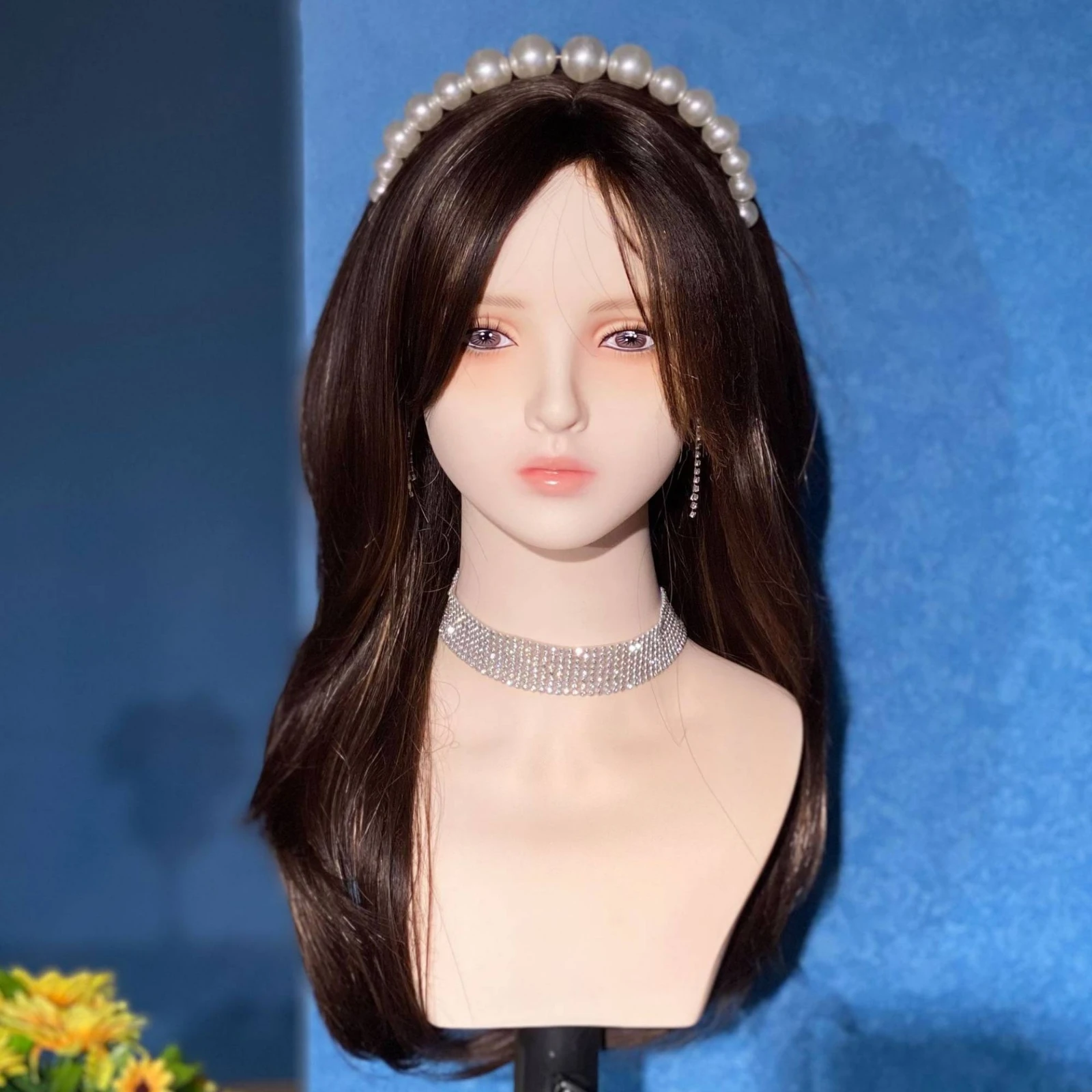 PVC Mannequin Head and Shoulder Bust Professional Mannequin Head with Shoulder Lifelike Smooth for Salon Owners, Boutique 2