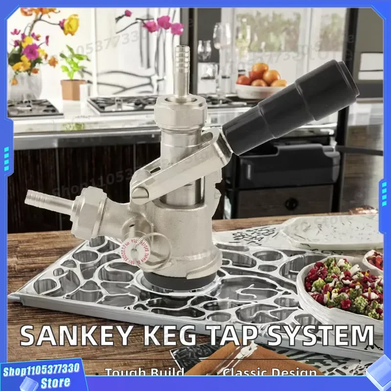 Stainless Steel Beer Barrel Coupler D Type Probe Pressure Valve Sanji Faucet System for Homemade Canner Barrel Head