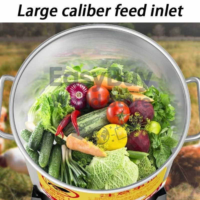 مزرعة تربية كسارة الخضار الدجاج بطة الكهربائية الفولاذ المقاوم للصدأ كسارة الخضار تغذية أوزة خنزير دلو إمدادات الدواجن