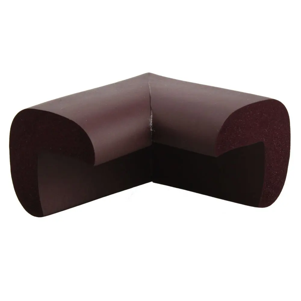 유아용 안전 테이블 책상 코너 범프 쿠션 가드, 보호대 커피, 4 팩