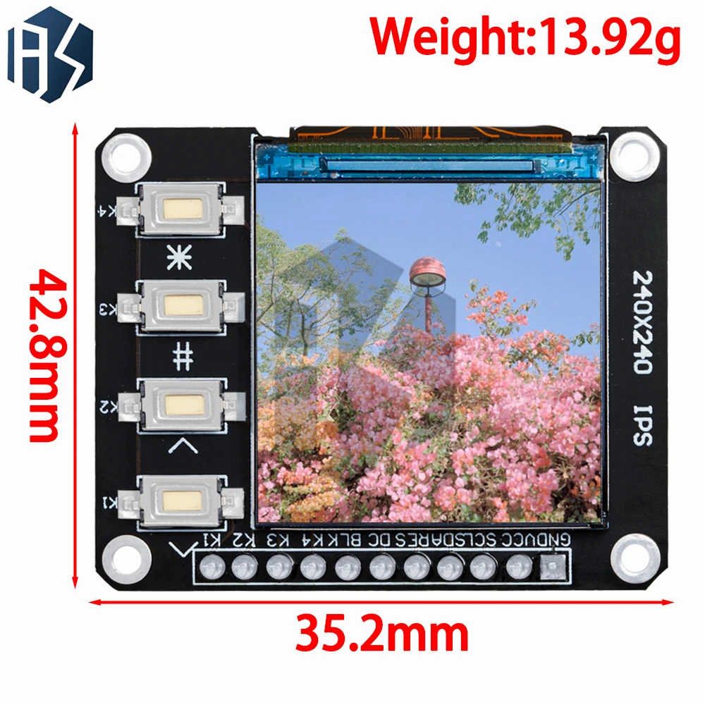 0.96 /1.3/1.44 /1.8/ จอแสดงผล TFT LCD ST7735 พร้อมปุ่ม 4p สําหรับ arduino