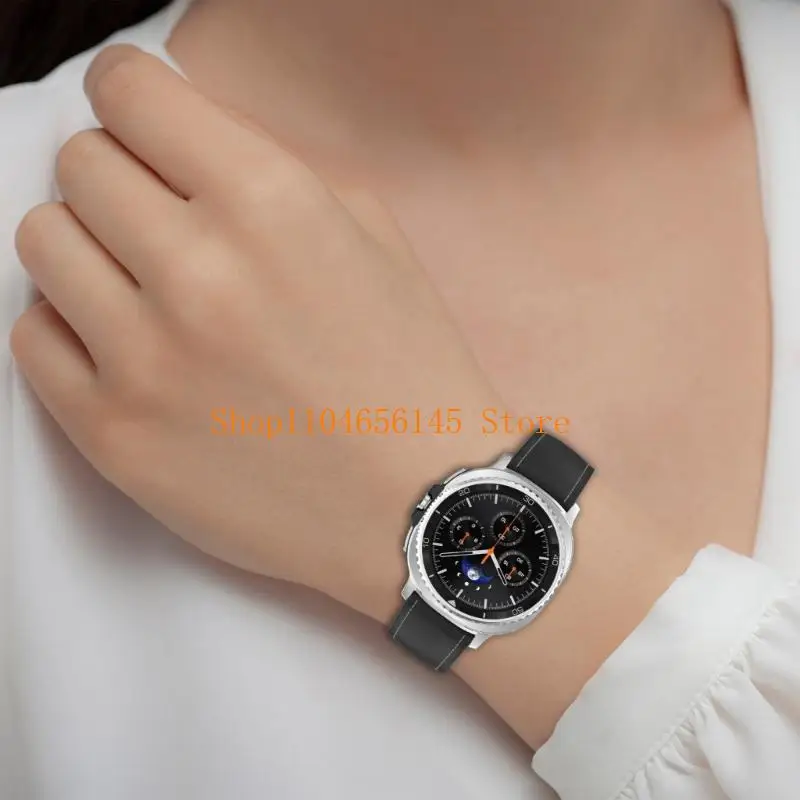 5asd Soft Silicone Leather Straps Breathable Comfortable Design For 40mm 44mm 46mm Smartwatches