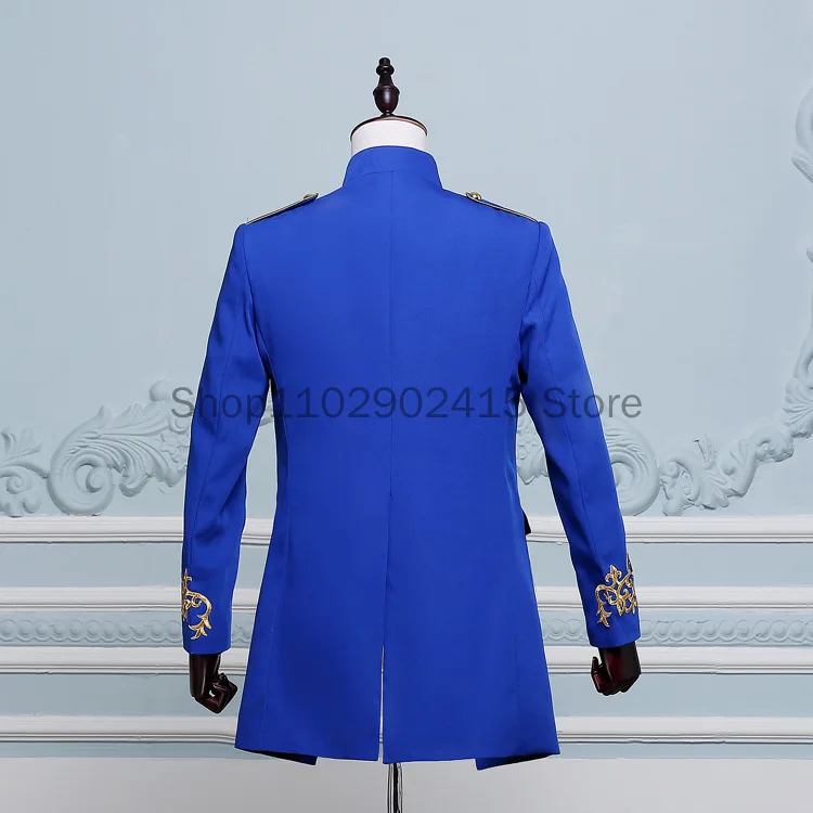 2023 Herren Vintage Militär Tunika lange Jacke Mantel mittelalter liche Cosplay Kostüm Gothic Herren Anzug Jacke Blazer für Party Hochzeit