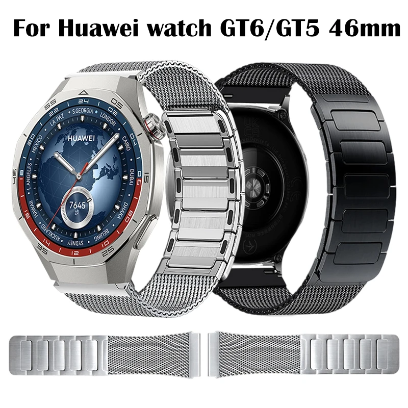 

Металлический ремешок для Huawei Watch GT6/GT6pro 46 мм, высококачественный сменный магнитный браслет для Huawei GT5/GT5Pro/GT4 46 мм