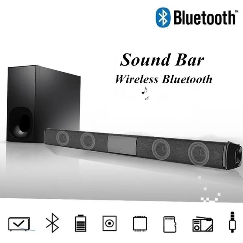 Add to Wish List 40w Tv Stick Portable Soundbar Speakers Wireless Bluetooth Home Theater Sound System Stereo With Tf Fm Radio Co