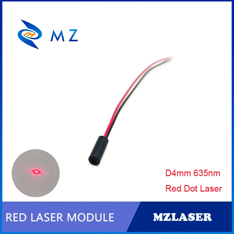 

Red Dot Laser Diode Module Compact Mini D4mm 635nm 3V 0.5mw 1mw 5mw Class I Class II Class IIIA Industrial Machine Laser