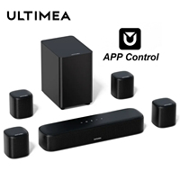 ULTIMEA 7.1ch Virtual Surround Soundbar, Peak Power 330W, TV Sound Bar with Subwoofer and 4 Surround Speakers, Smart App Control