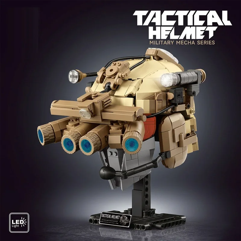 New 904PCS Military Tactical Helmet Building Block Model Ornament DIY Bricks Toys Gift For Children Desk Home Decoration