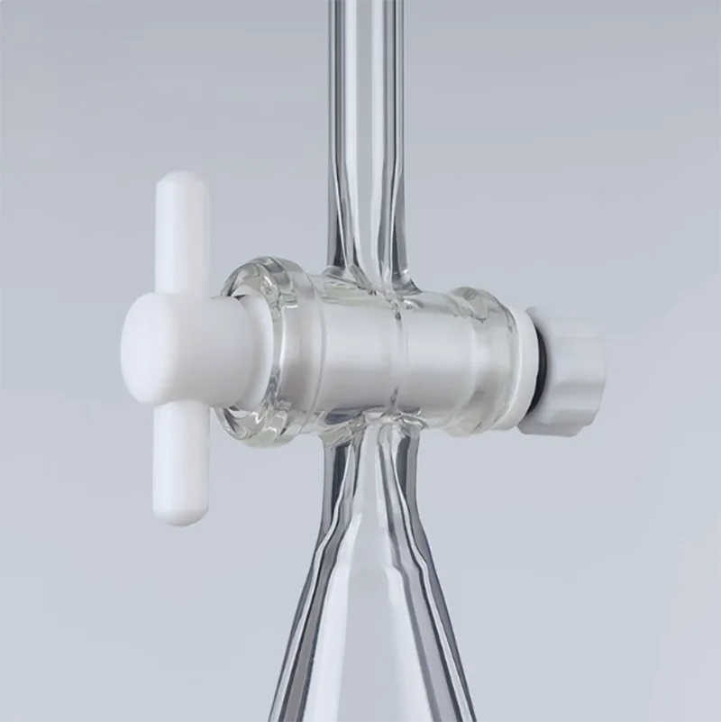 Birnenförmiger Flüssigkeits-Trenntrichter aus Glas mit Schraubenloch und Tetrafluor-Stecker 60 ml, 125 ml, 250 ml, 500 ml, 1000 ml, 2000 ml