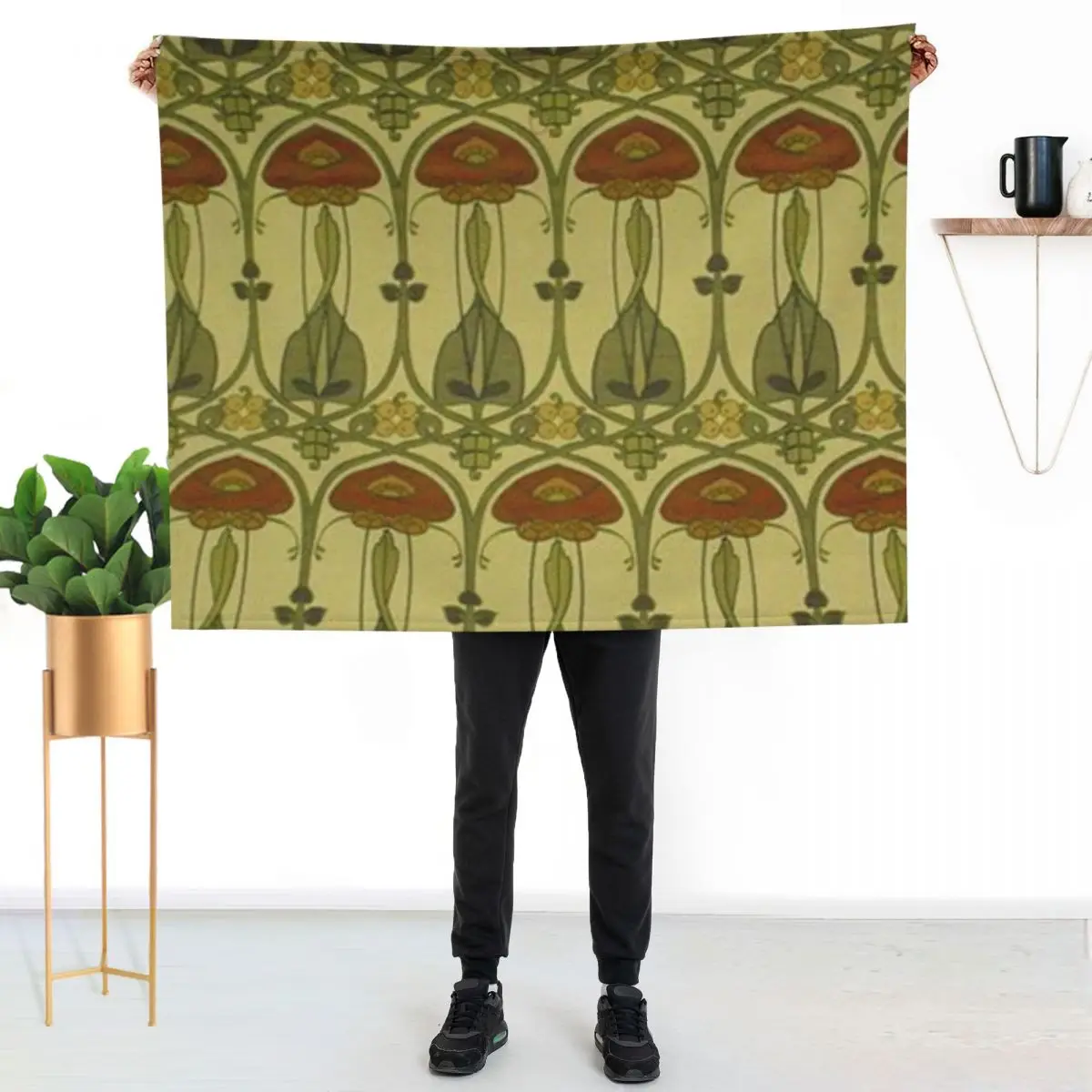 Charles rennie mackintosh art fabric Throw Blanket All Season Lightweight Soft Blanket for Bed