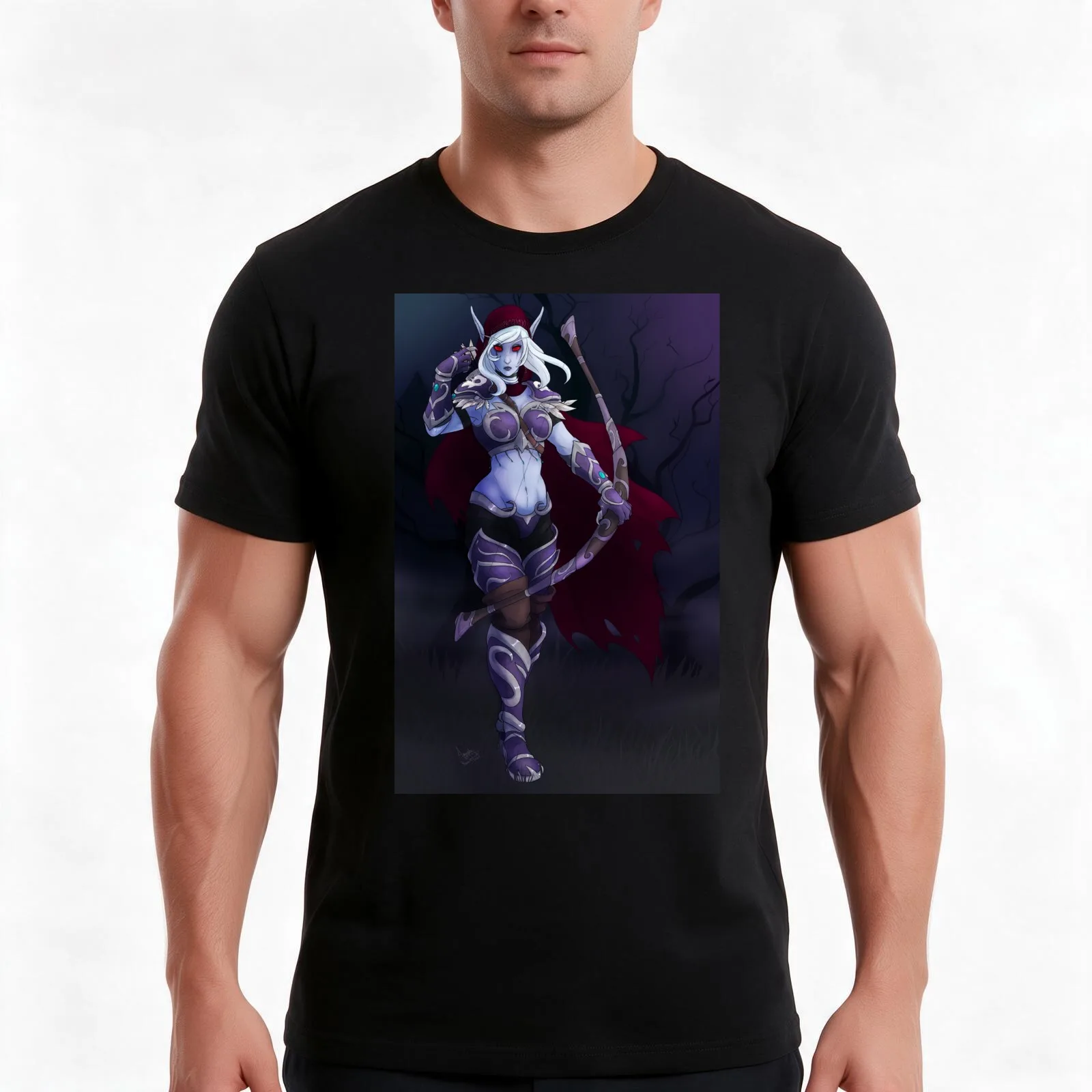 The Banshee Queen - Sylvanas Windrunner T-Shirt Summer Casual Cotton Tee Oversized Streetwear Tops Vintage Graphic Print