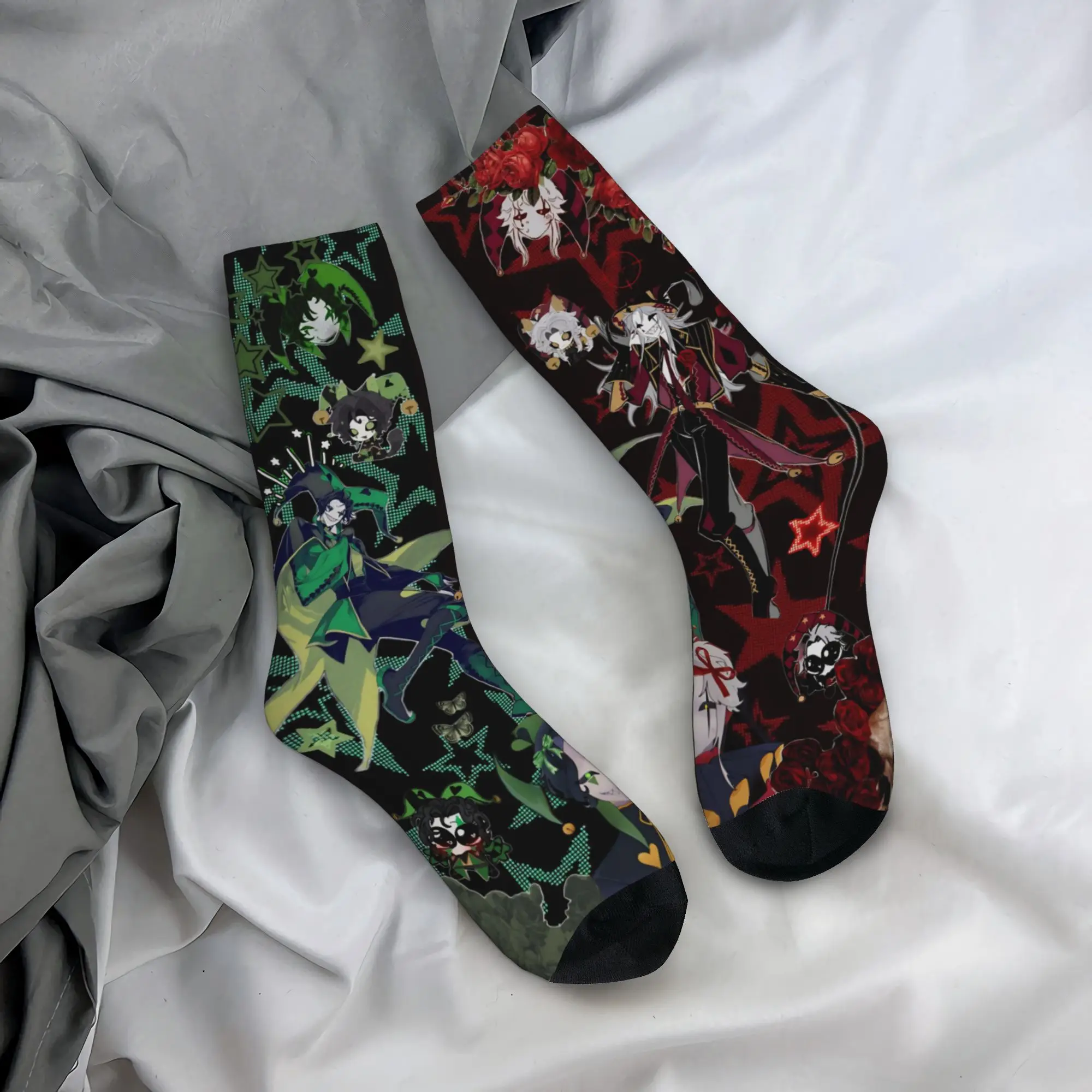 Hip-hop The F-Freak Circus Skateboard Socks  Crew Socks for Unisex Non-slip