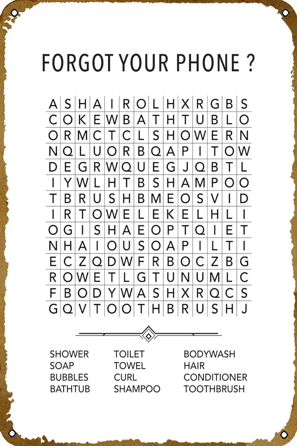 Funny Bathroom Art Text Comics Poster Comics Vintage Tin Metal Sign 8x12 Inch Wall Decor 8 x 12 Inch