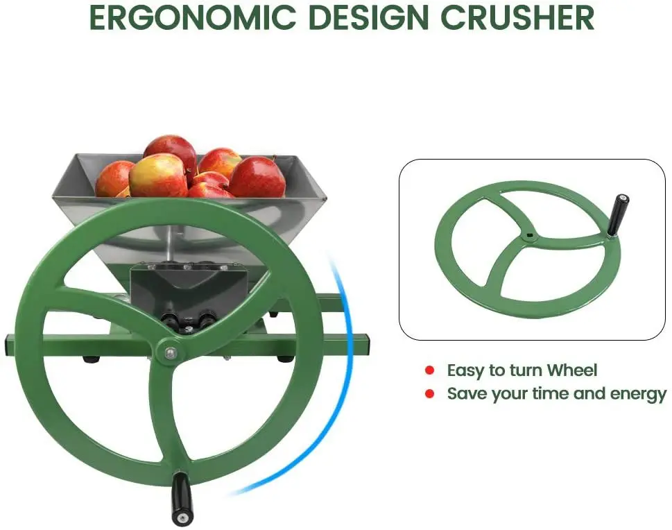 

Labor-saving large flywheel grinder, hand-cranked stainless steel self-brewed cider 7L