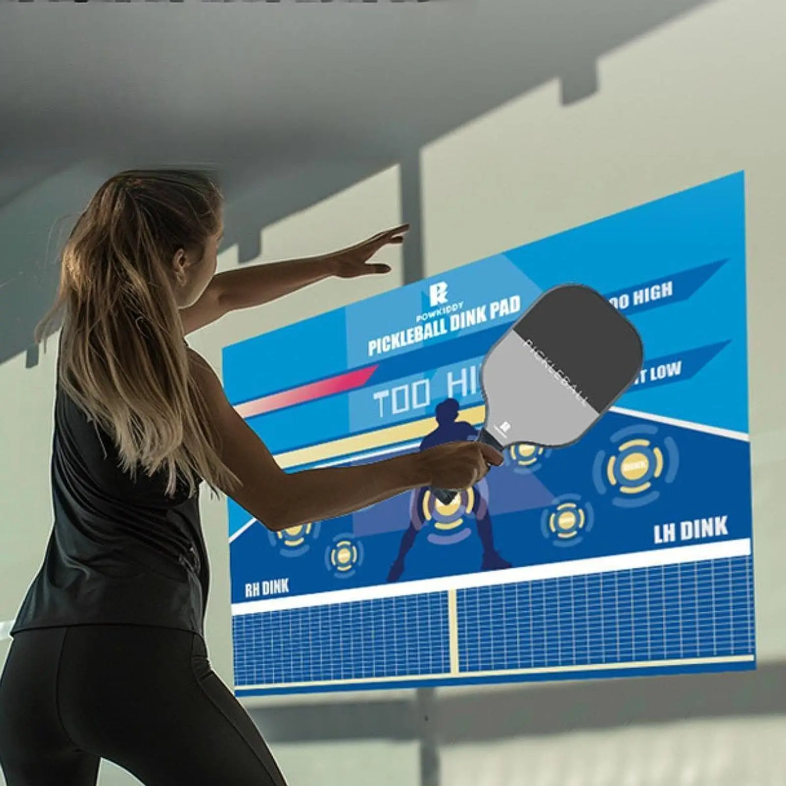 Transform Any Wall into Court with PVC Pickleball Dink Pad Adhesive Rebound Mat for Precise Shots