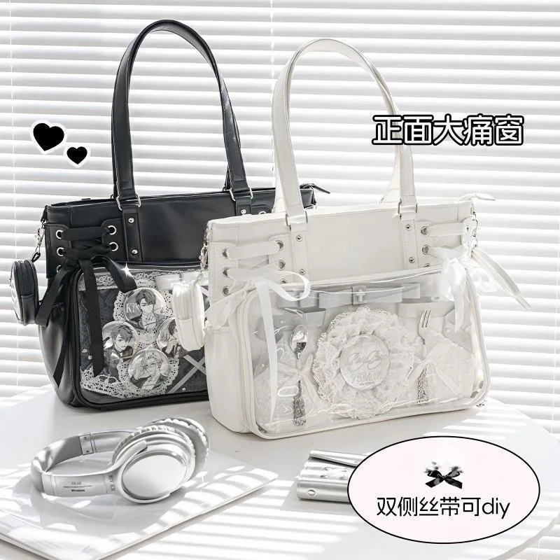 

Элитные брендовые сумки: новинка 2026 года, сумка-ита, прозрачная сумка, сумка с бантом из ПУ, женские сумки-тоут, большая сумка через плечо сумка в стиле Y2K