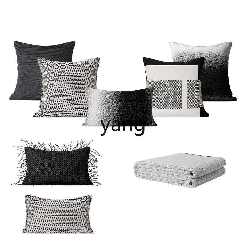 CX Modern Black and White Model Room Club Pillow Light Luxury Villa Living Room Sofa Model Room