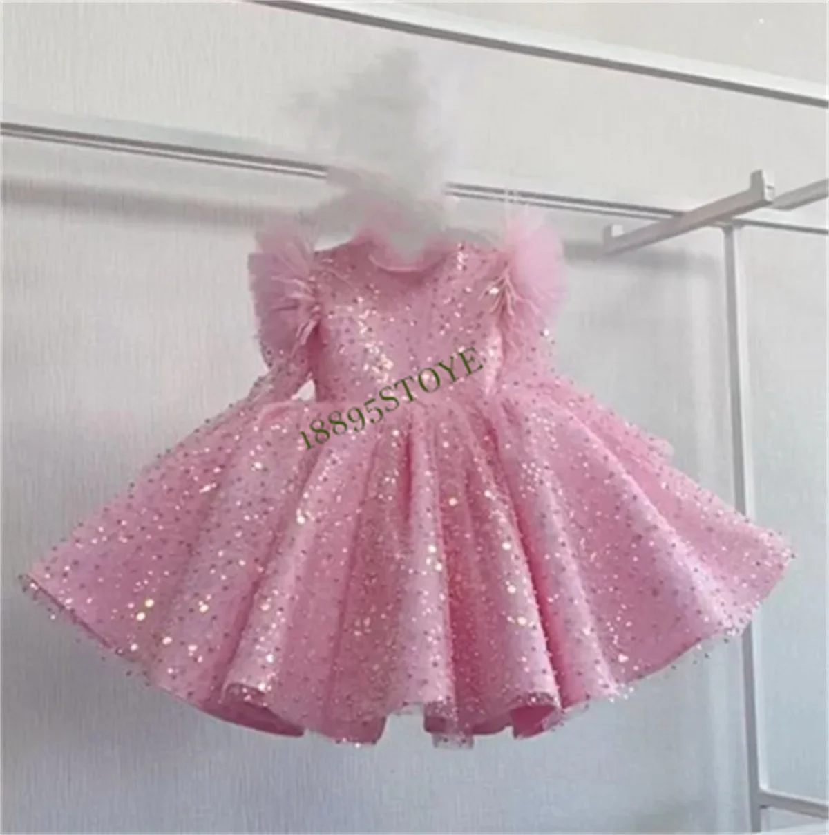 2024 New Fashion Wedding Birthday Party Dress Christams Dress For Girl 1-14 Years Girls Dress Glitter Tutu Vestidos Kids Clothes