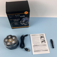 FK-8750 Cordless 6D Bald Head Hair Trimmer Men Rotary Shavers Clipper Waterproof Magnetic Blade Rechargeable LCD Head Shaver