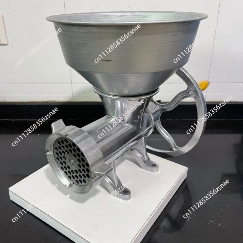 No.32 Manual Meat Grinder Sausage Maker, Aluminum Alloy Hand Crank Mincer for Chicken, Chili